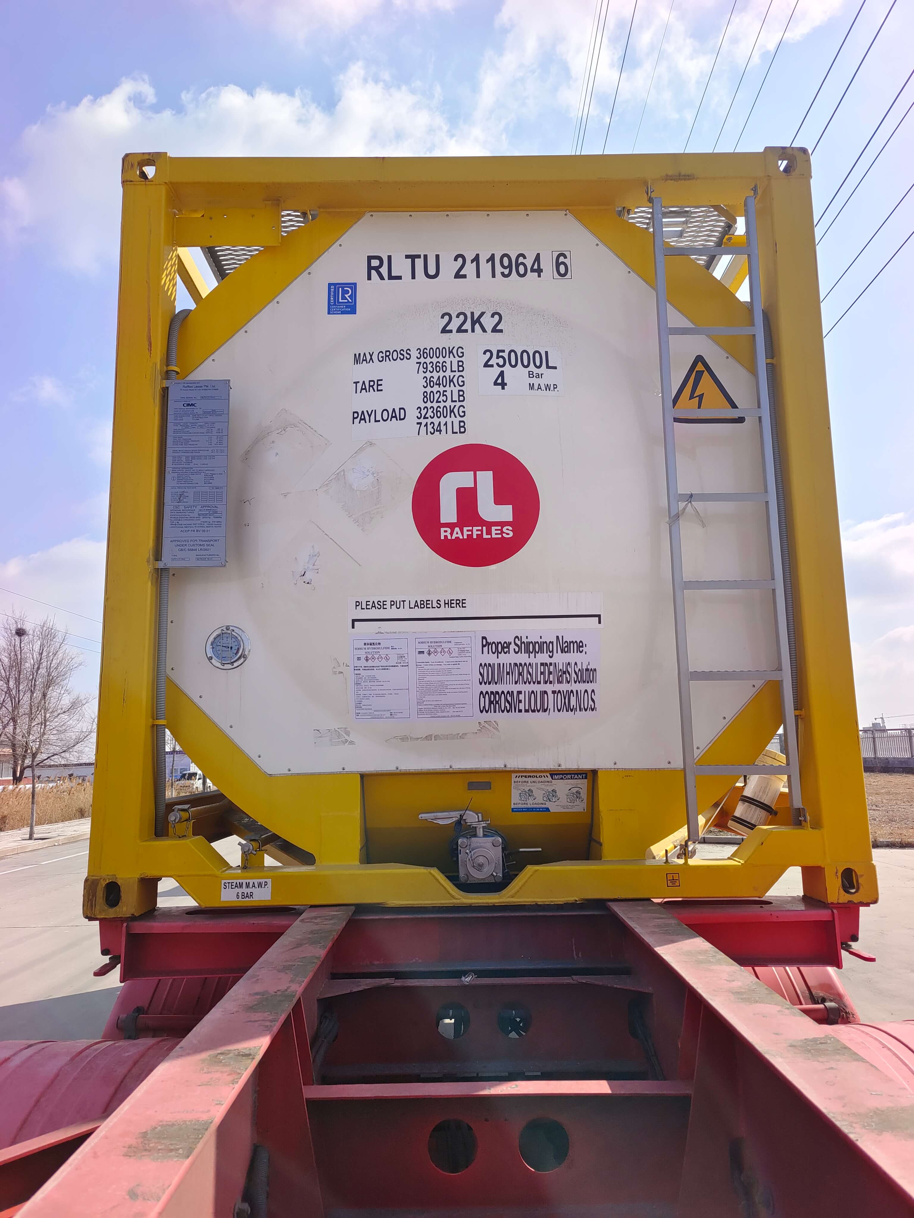 Sodium Hydrosulfide (NaHS) 30%-43% Liquid ISO Tank Transport